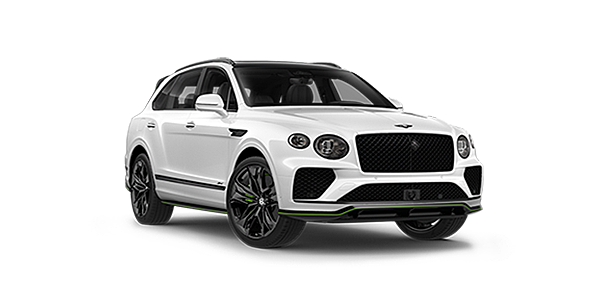 Bentley Surrey Bentley Bentayga Speed SUV in Snow Quartz Pearlescent by Mulliner white paint